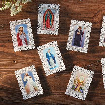 Christian Brands Catholic - Lace Holy Card - Our Lady of Grace/Hail Mary