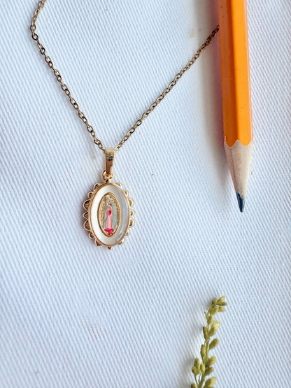 Harleigh Leonards Designs - Dainty Our Lady of Guadalupe Necklace 
