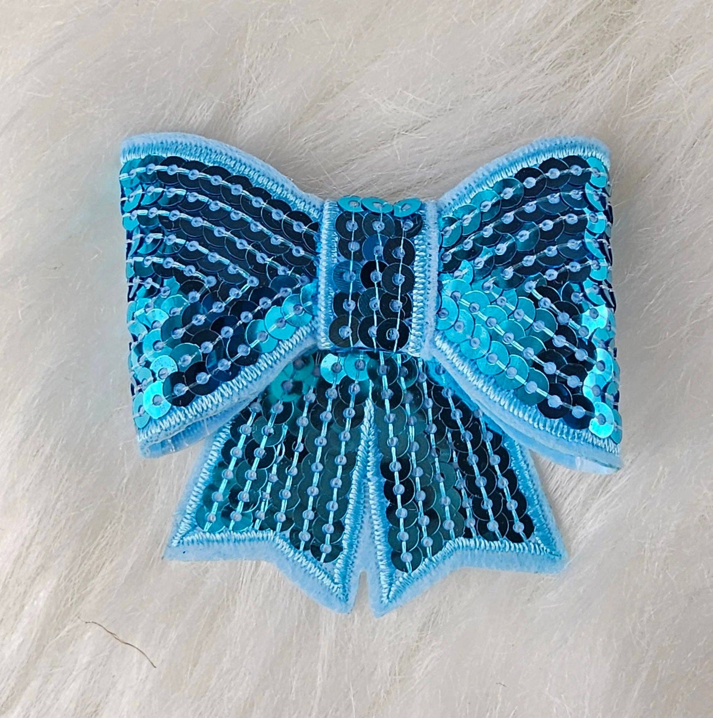 Scratch Decor - Small Sequin Bow Iron On Patch