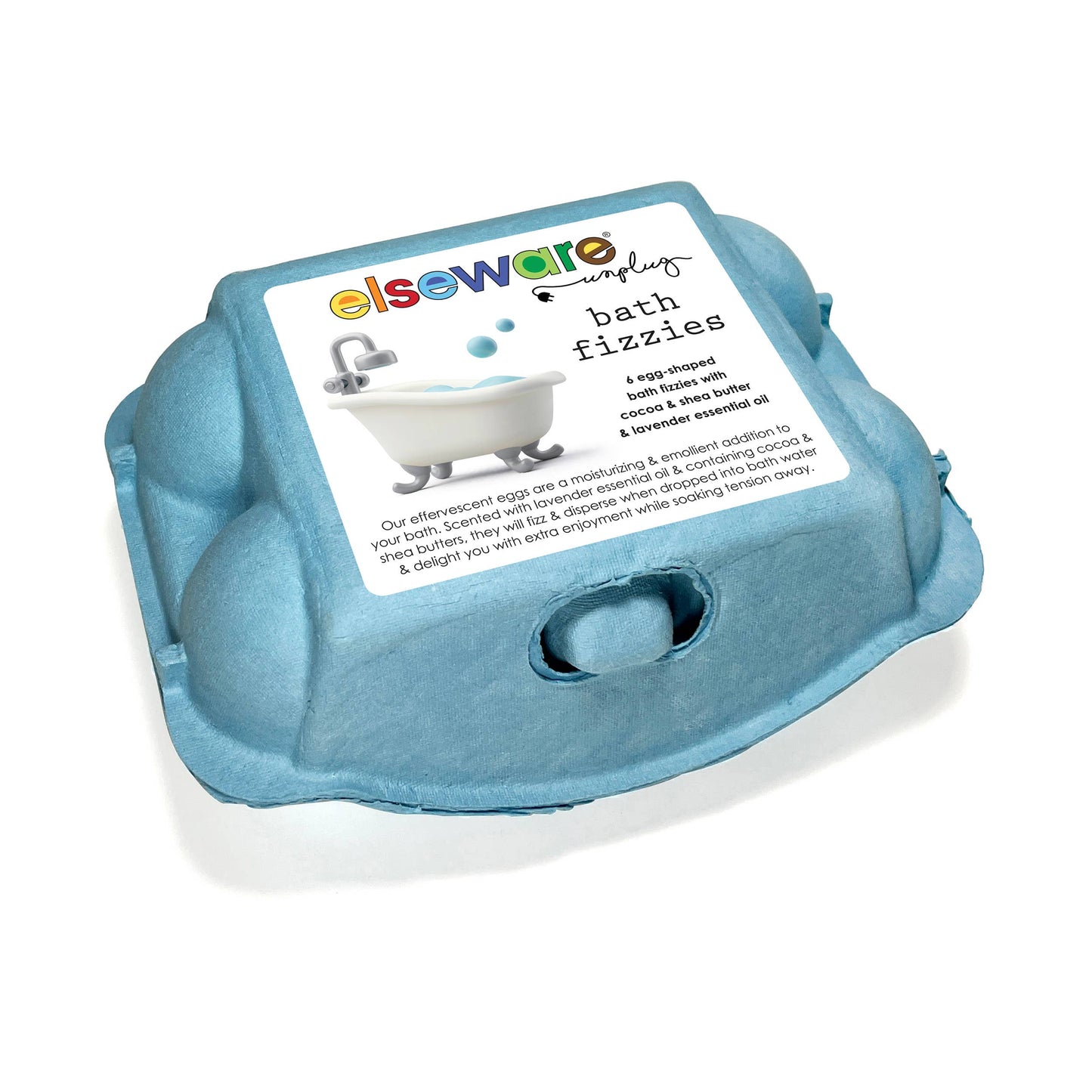 elseware unplug - Bath Fizzies - Lavender Scent - Natural Bath Bomb, Egg Shape