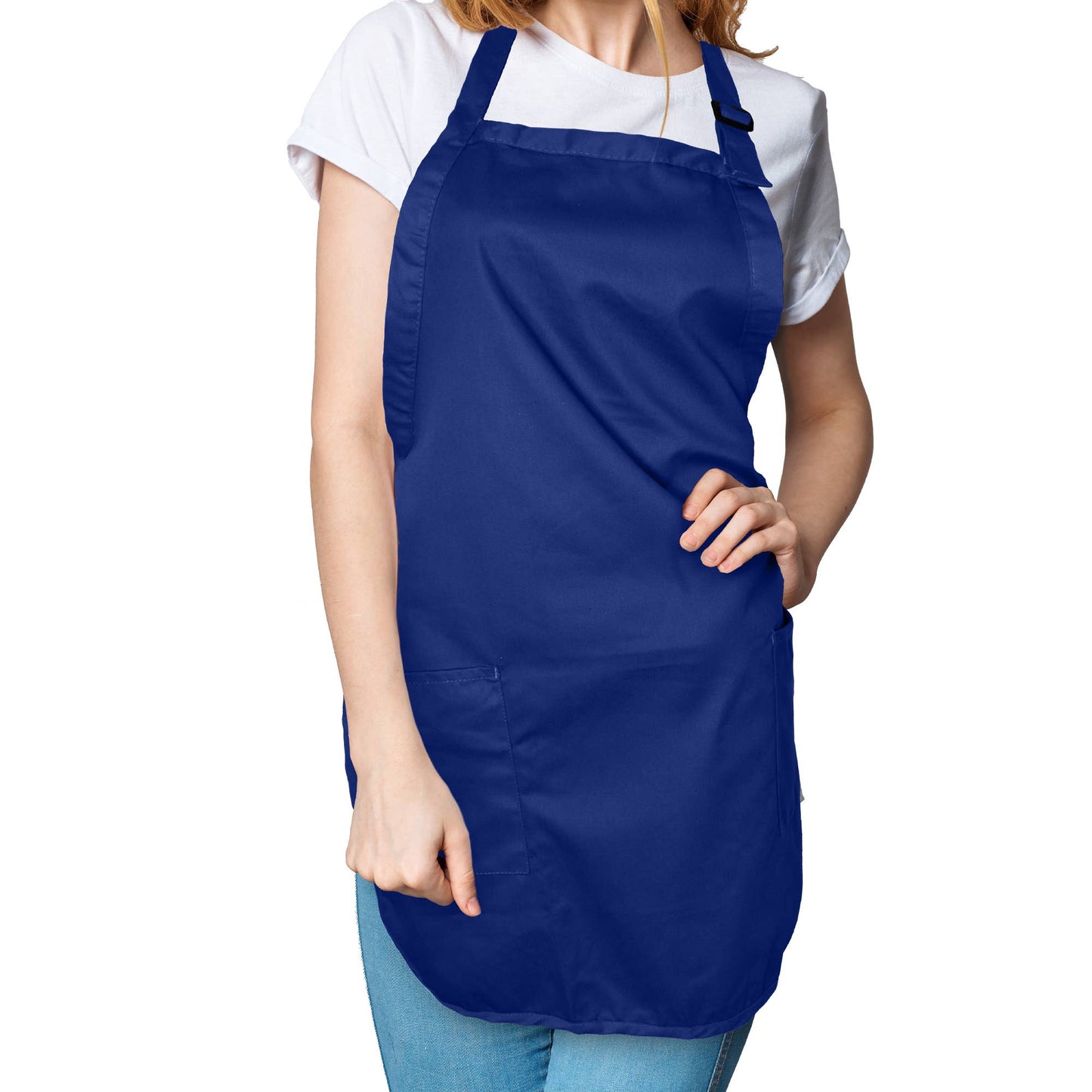 Dalix - DALIX Apron Restaurant Home Spun Poly Cotton 2 Pockets