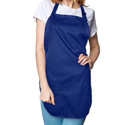 Dalix - DALIX Apron Restaurant Home Spun Poly Cotton 2 Pockets