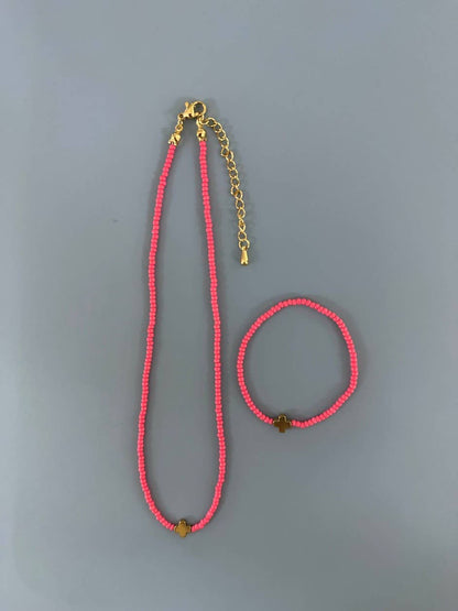 Weisinger Designs - KBRGRACE     GLASS SEED BEAD CHRISTIAN STRETCH BRACELET