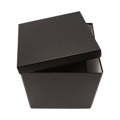 LA Ribbons Wholesale - 9"x 9"x 9" Collapsable Gift Box w/ Removable Lid | Matte Black