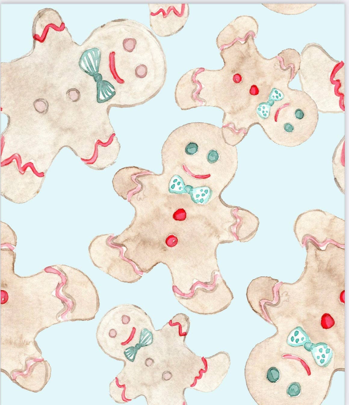 Sweet Bay Clothing - Blue Gingerbread Men's Two Piece Pajama Set