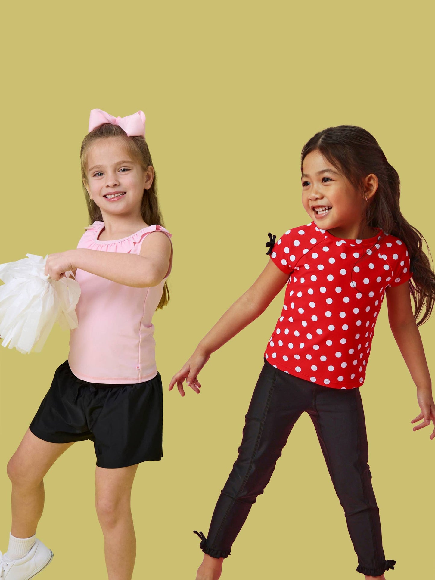 RuffleButts + RuggedButts - Girls Black Active Butterfly Shorts