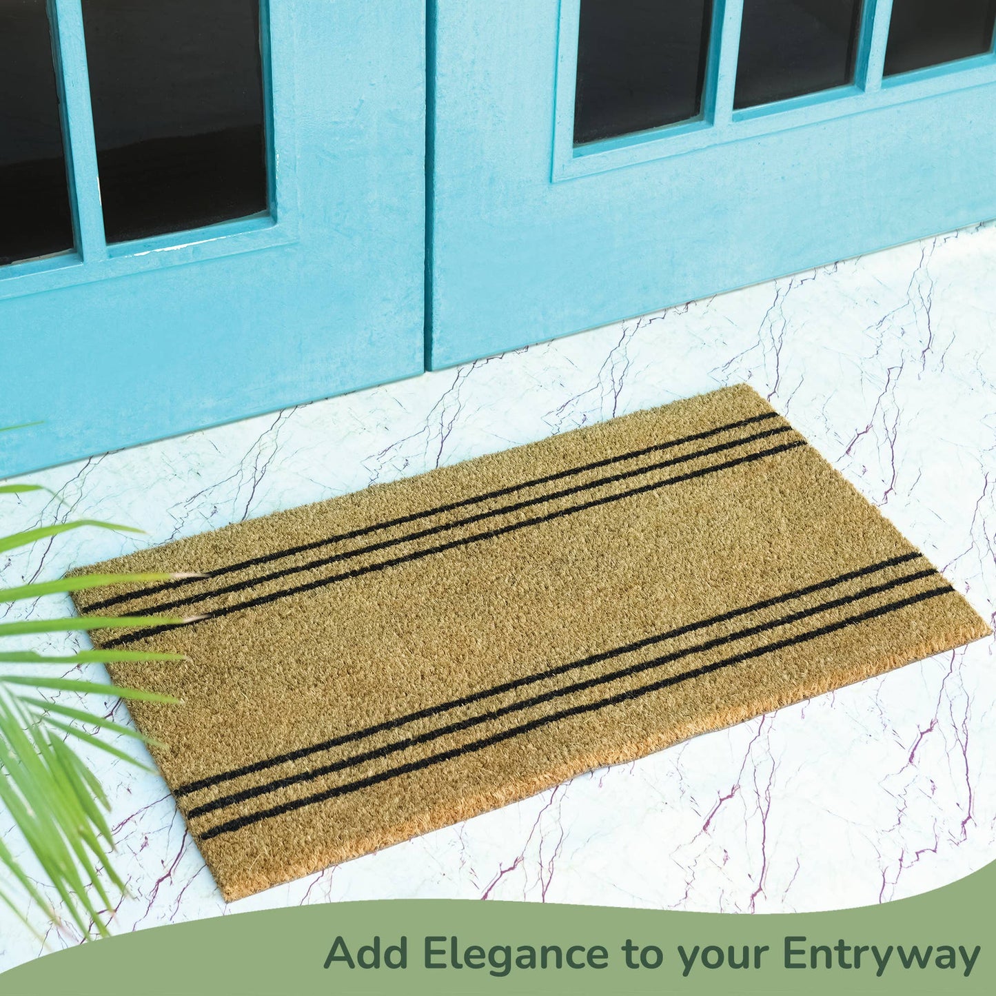 The Fine Living Company - Basic Stripe Coir Door mat - 17X30"(43x76cm) large