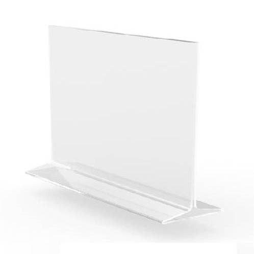 FIXTUREDISPLAYS - Clear Polystyrene Sign Holder Picture Frame Photo Menu Holder Countertop Rack 11193-3-7x5-12PK