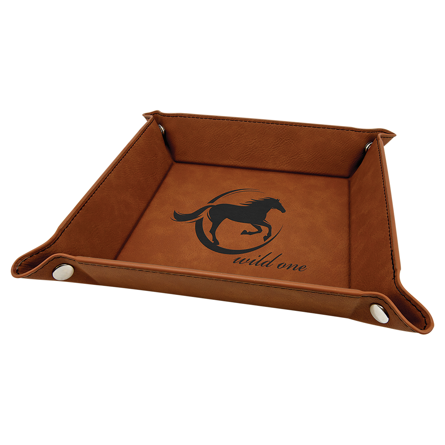The Rural Home - 6" x 6" Custom Laser Engraved Leatherette Snap Tray