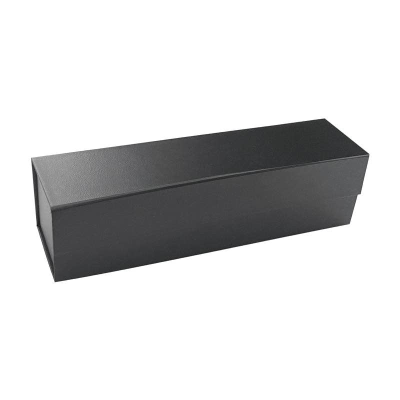 LA Ribbons Wholesale - 13" x 3.7" x 3.7" Collapsable Gift Box w/ Magnetic Square Flap Lid | Black