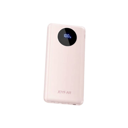 Mighty Wireless - Joyfar 10000mAh Power Bank Built-In 4 Charging Cable Pink