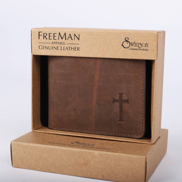 Swanson Christian Products - Men's Wallet - Leather - Cross