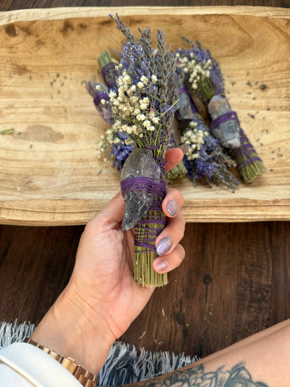 CharlieHaze - Amethyst, Lavender and Palo Santo Smudge Stick