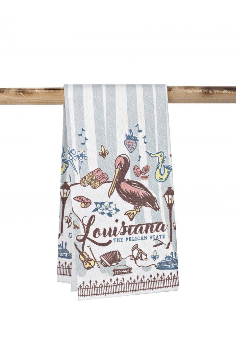 THE PARISH LINE - Kitchen Towel - Louisiana The Pelican State
