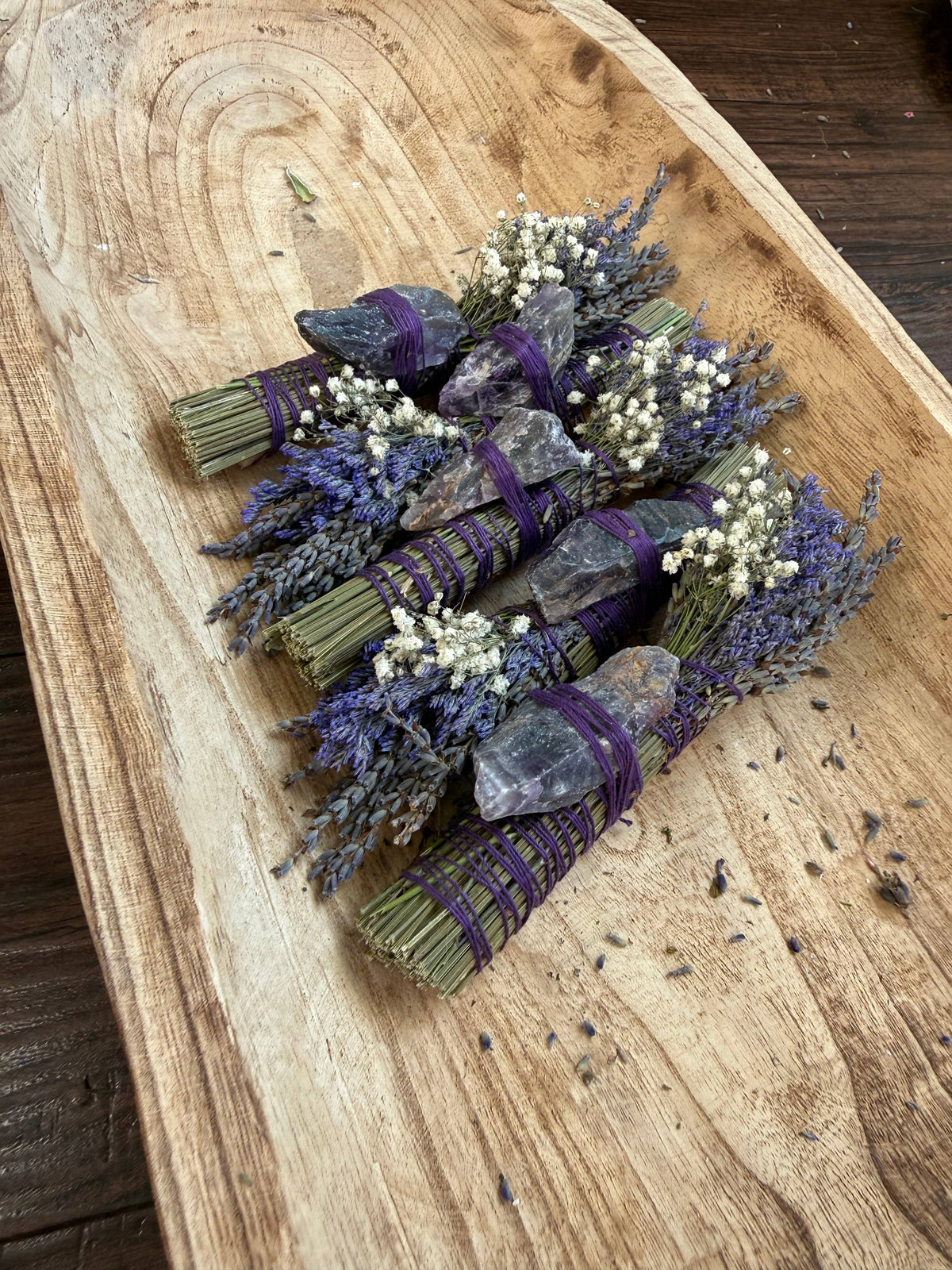 CharlieHaze - Amethyst, Lavender and Palo Santo Smudge Stick
