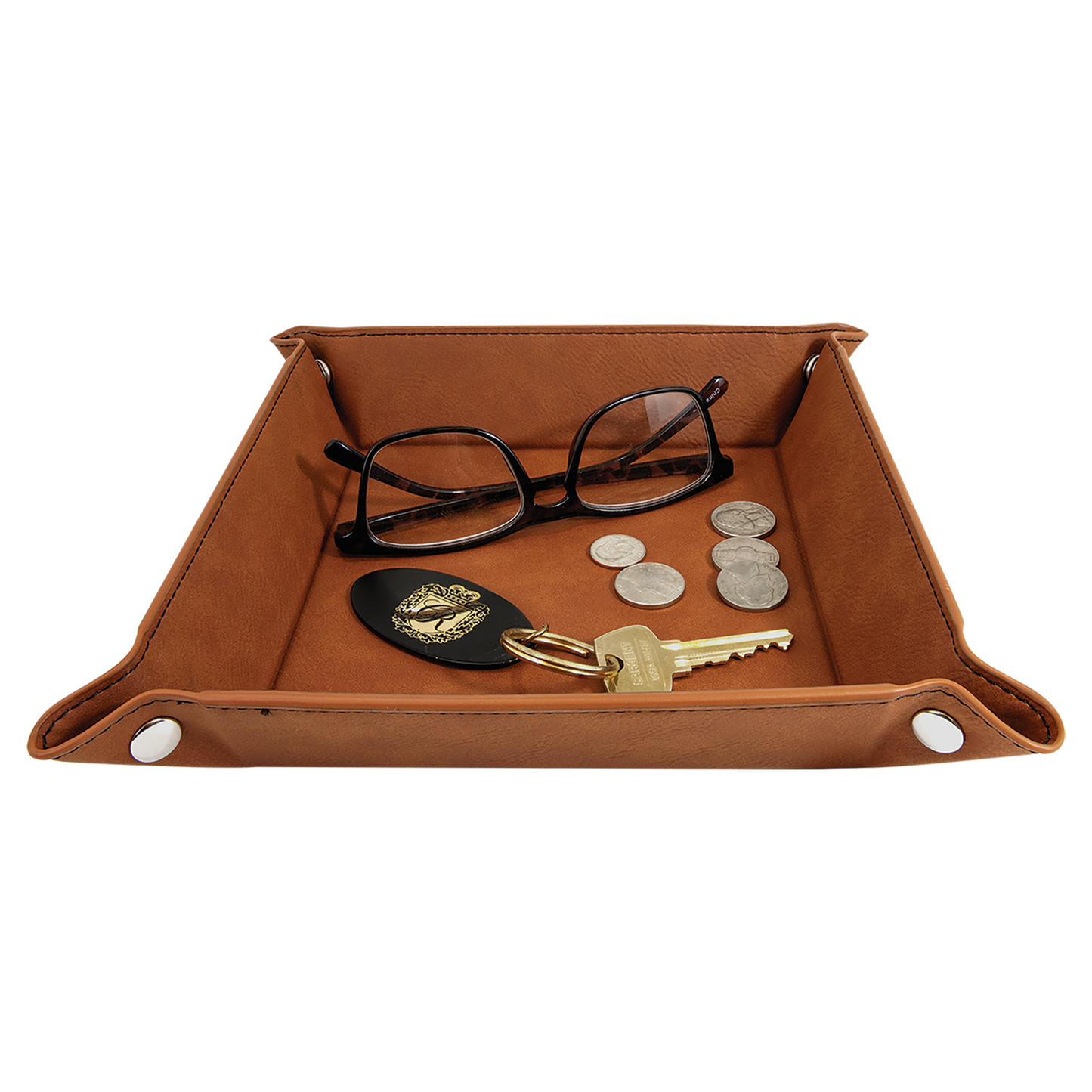 The Rural Home - 6" x 6" Custom Laser Engraved Leatherette Snap Tray
