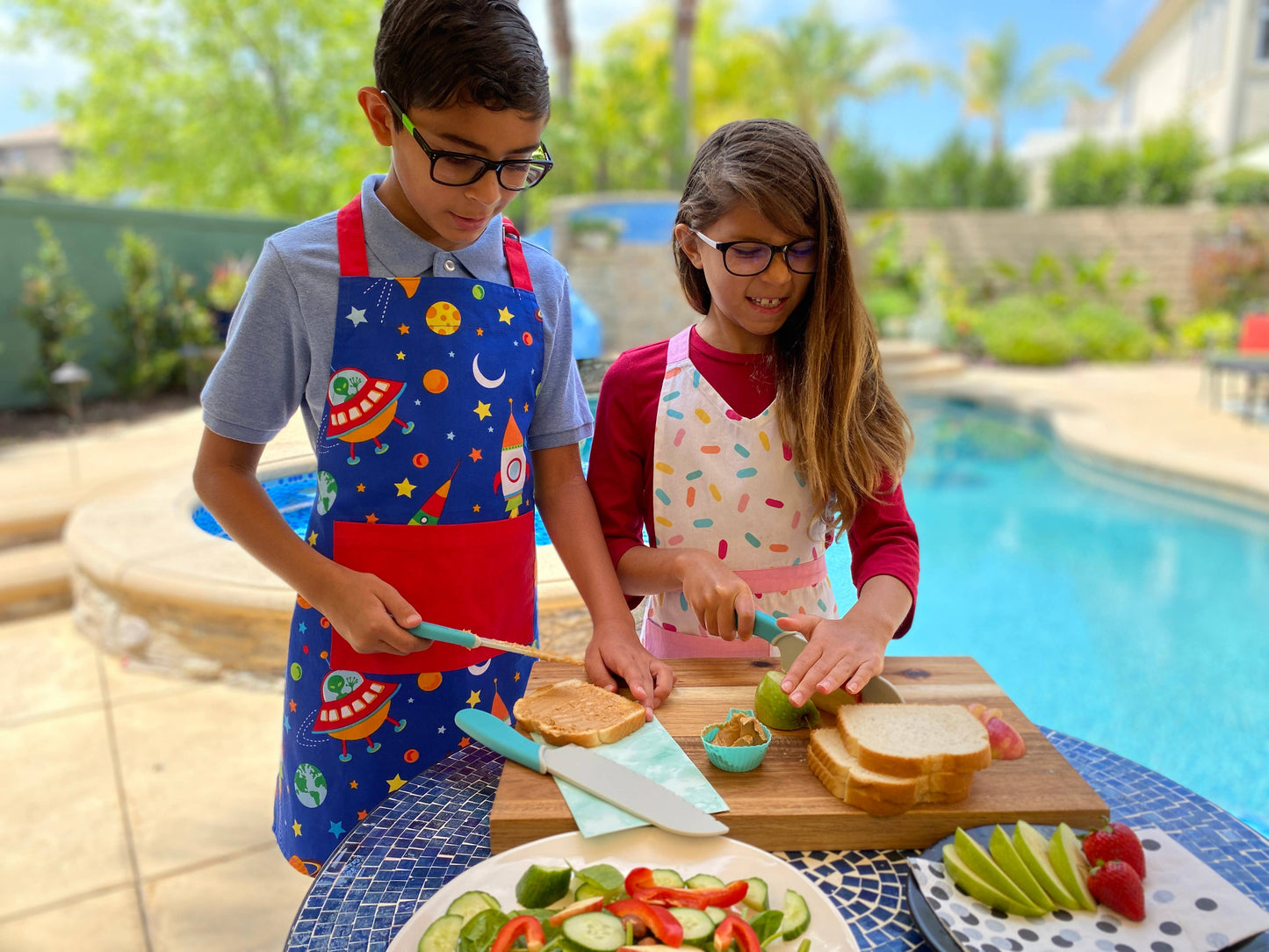 Handstand Kitchen - Chef’s Knife Set – 3pc Kid-Safe Nylon Knives