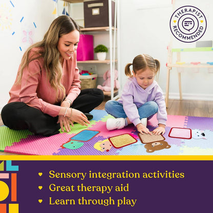 Special Supplies - Special Supplies Sensory Zoo Animal Mats, 10 Sets, Tactile Stimulation for Kids, Supports Autistic and Processing Challenges, Calming and Stimulating Early Learning Play