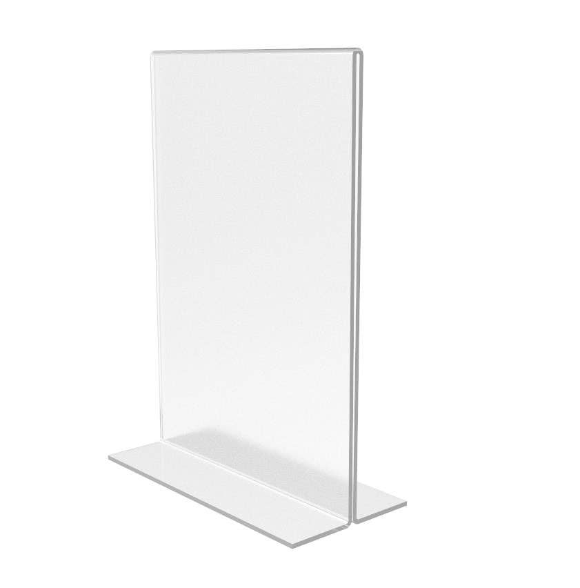 FIXTUREDISPLAYS - FixtureDisplays® 24PK 5 x 7" Clear Acrylic Sign Holder for Tabletops, Vertical Table Tent Frame Photo Sign Menu, Bottom Insert 11193-2-5X7-24PK Peel off protective film (white) before use.