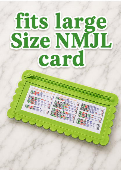 Girl Tribe Co - Mahjong Card Holder - Green Scallops LARGE SIZE