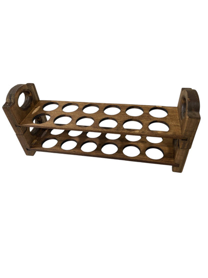 Rustic Haven Decor - Layer Egg Tray Holder Countertop - Wooden Rack Stackable.