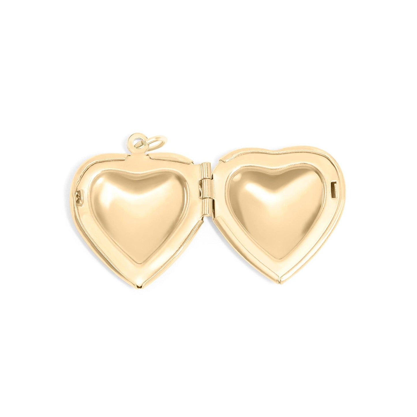 WJW - 18K Gold PVD Stainless Steel Heart Locket with Stones
