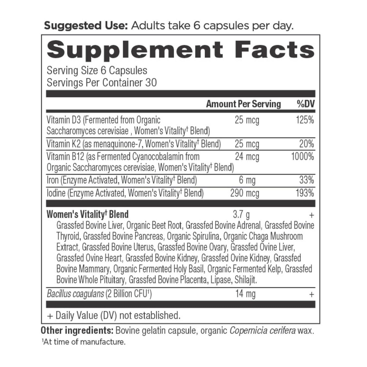 Ancient Nutrition - Women's Vitality | Capsules (30 Servings)