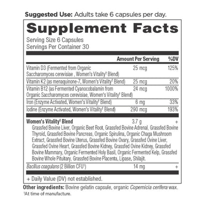 Ancient Nutrition - Women's Vitality | Capsules (30 Servings)