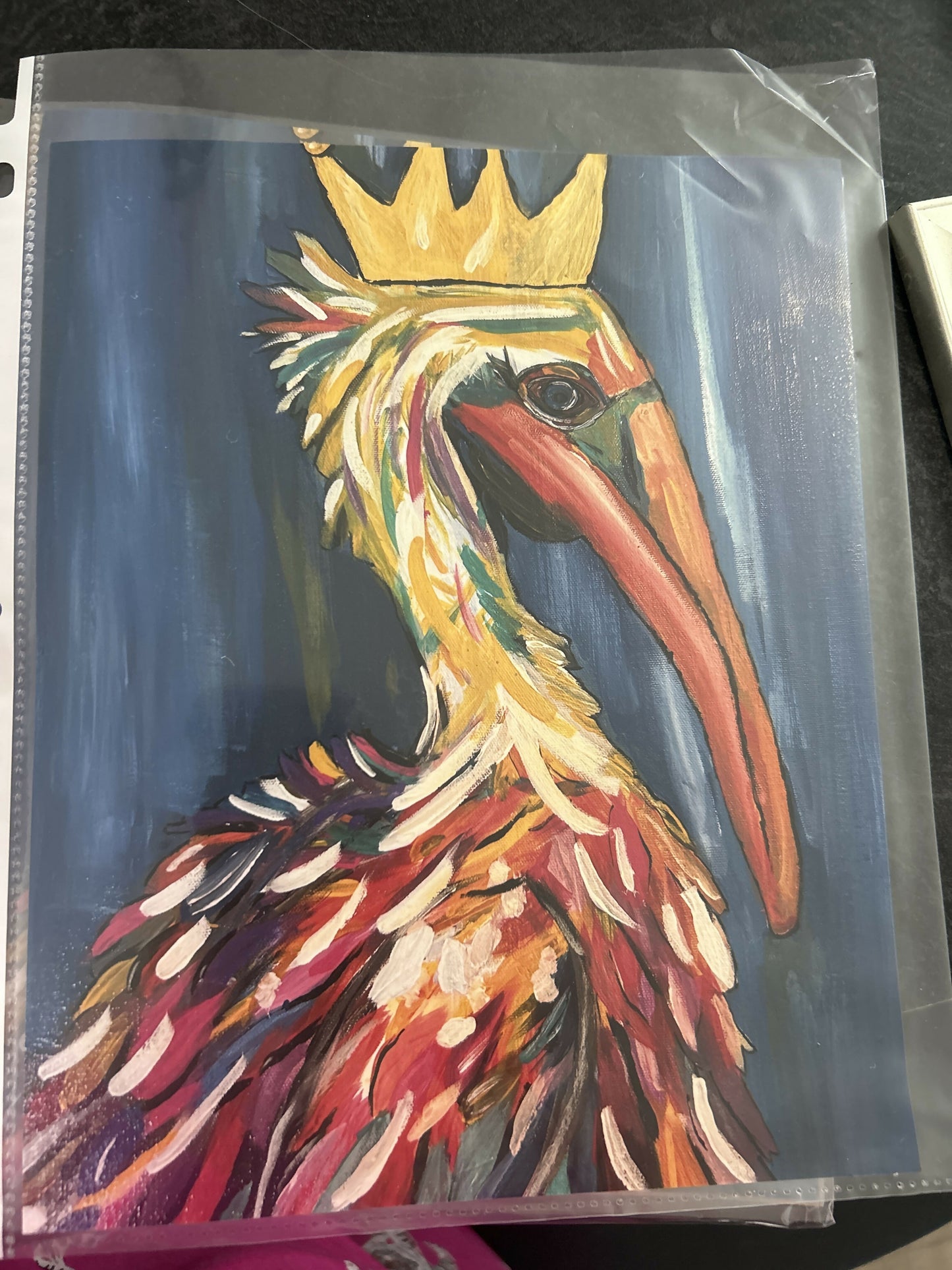 Rainbow Pelican Print