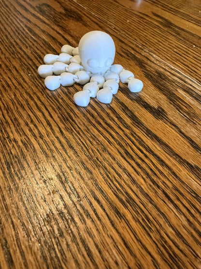 Small articulated Octopus- White
